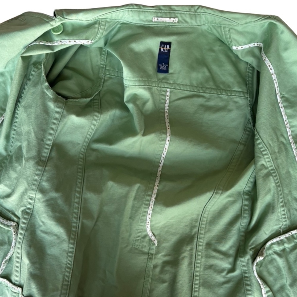 Gap Mint Green Short Trench Coat- size Small - Picture 6 of 7
